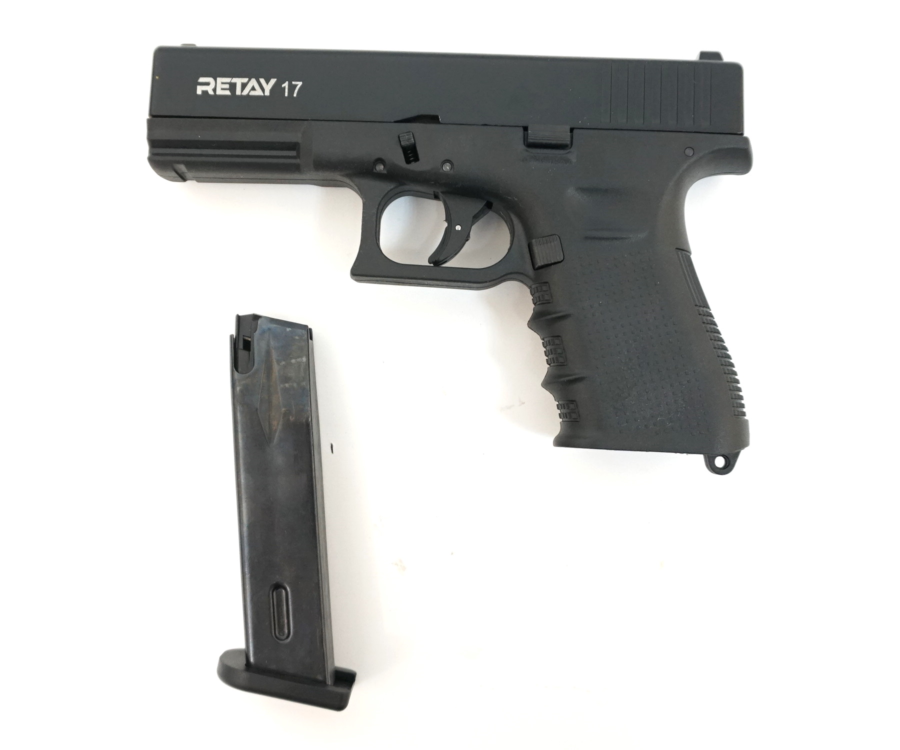 Пистолет охолощенный G17 (Glok 17), к.9мм (черн.)